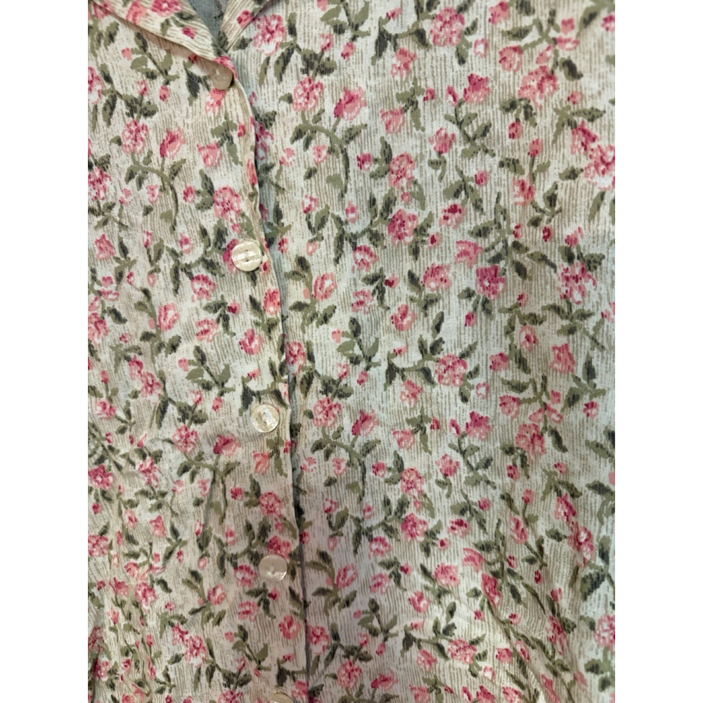 VTG 90s Cape Cod Women’s 2 Piece Set Skirt & Blouse Pink Floral Cottage Sz M - Picture 3 of 10